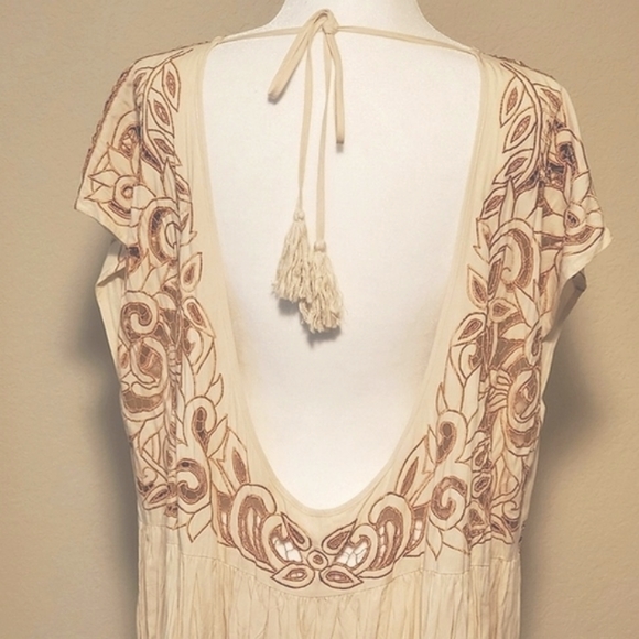 🌸Free People Ayu Nude Tunic Dress, Medium - Picture 5 of 8